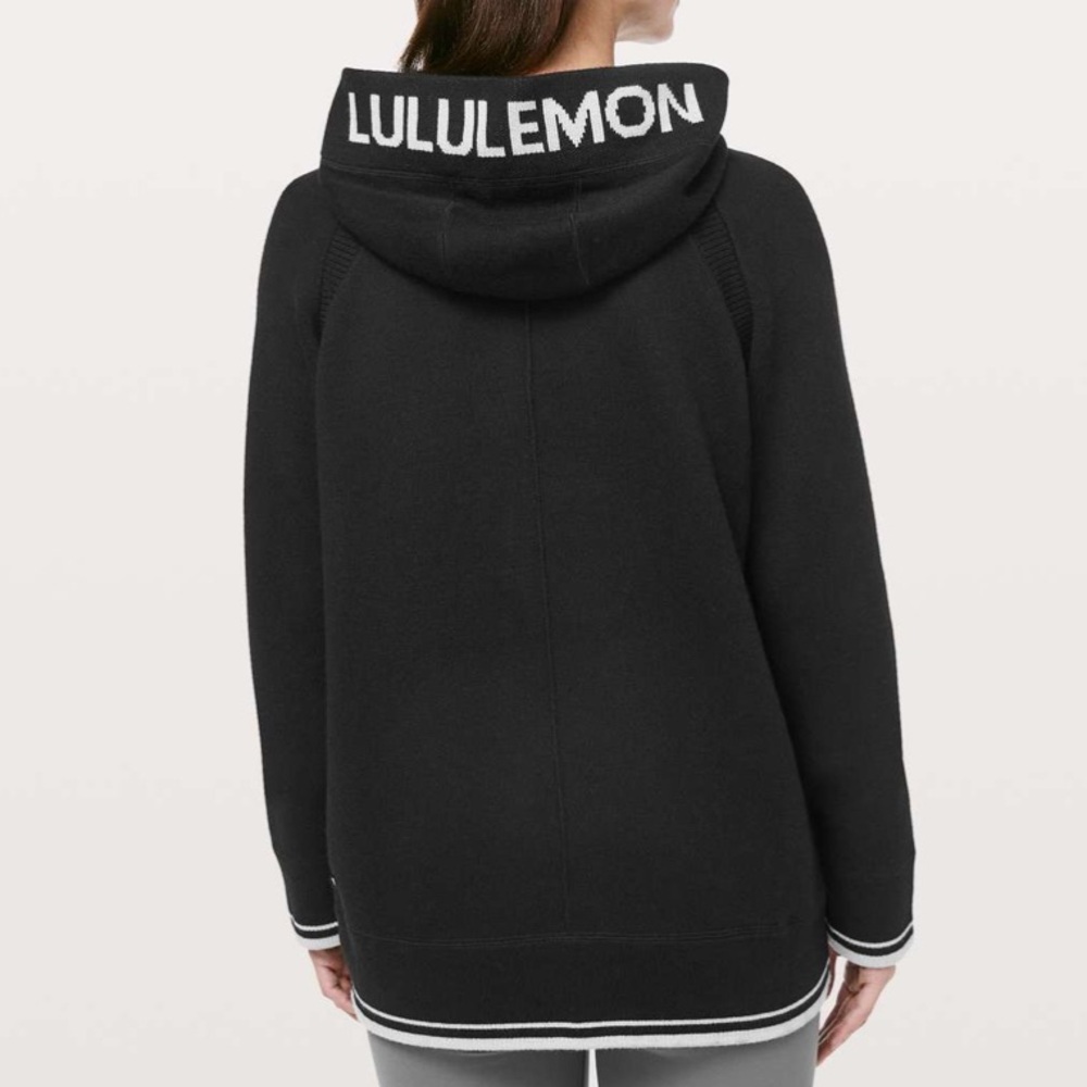 Lululemon Athletica Black Sweatshirt with White Trim